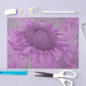 Giant Sunflower  Paarse Grijze textuur Tissuepapier (Craft)