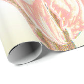 Giant Sunflower  Pastel Pink Art ontbinding Cadeaupapier (Rol Hoek)