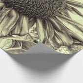 Giant Sunflower Retro Yellow Decoupage Cadeaupapier (Hoek)
