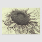 Giant Sunflower  Retro Yellow Decoupage Tissuepapier (Voorkant)