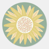 Giant Sunflower Ronde Sticker (Voorkant)