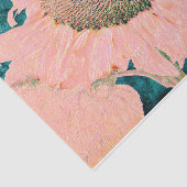 Giant Sunflower Roze Green Art-ontkoppeling Tissuepapier (Detail)