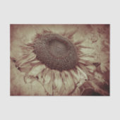 Giant Sunflower Sepia Brown  Antiek Tissuepapier (Voorkant)