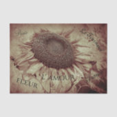 Giant Sunflower Sepia Brown  Ephemera Tissuepapier (Voorkant)