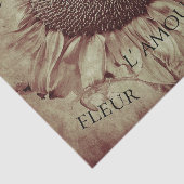 Giant Sunflower Sepia Brown  Ephemera Tissuepapier (Detail)