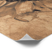 Giant Sunflower  Sepia Brown Floral Art Poster (Hoek)