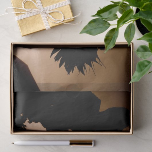 Giant Sunflower Sepia Brown  ontkoppeling Tissuepapier (Geschenk)