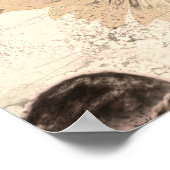 Giant  Sunflower Sepia Brown Yellow Texture Poster (Hoek)