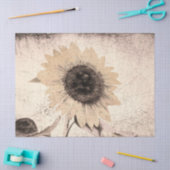 Giant  Sunflower Sepia Brown Yellow Texture Tissuepapier (Craft)