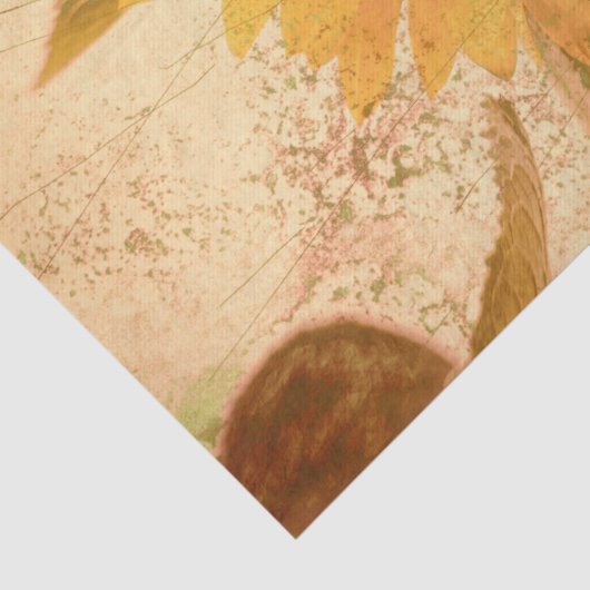 Giant  Sunflower Sepia Brown Yellow Texture Tissuepapier