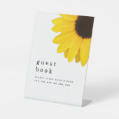 Giant Sunflower Sign Guest Book Wedding Reclamebord Met Voetstuk (Voorkant)