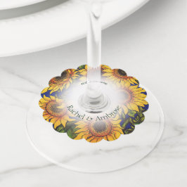 Giant Sunflower Wijnglaslabel