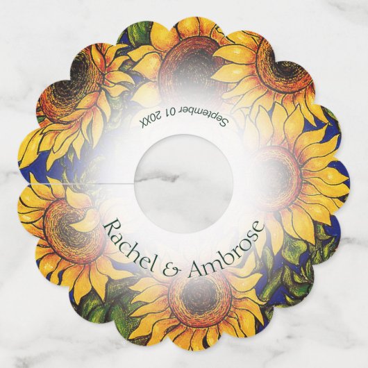 Giant Sunflower Wijnglaslabel (Voorkant)