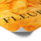 Giant Sunflower Yellow Grunge  Script Poster (Hoek)