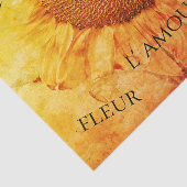 Giant Sunflower Yellow Grunge  Script Tissuepapier (Detail)