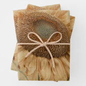 Giant Sunflower Yellow Old  Decoupage Art Inpakpapier Vel (In situ)