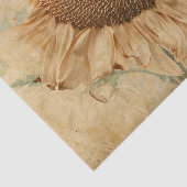 Giant Sunflower Yellow Old Decoupage Art Tissuepapier (Detail)