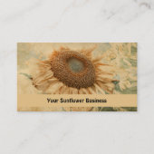 Giant Sunflower Yellow Old  Decoupage Art Visitekaartje (Voorkant)