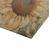 Giant Sunflower Yellow Old  Rustige Art Snijplank (Hoek)