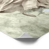 Giant Sunflower Yellow Pastel Chic  Antiek Poster (Hoek)