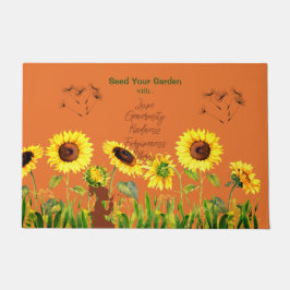 Giant Sunflowers Script Words Deurmat