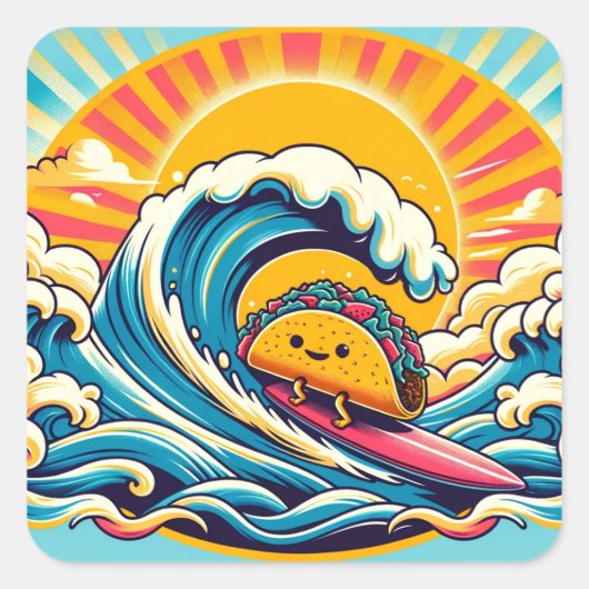 Giant Surfing Taco Sticker (Voorkant)
