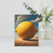 Giant Surreal Lemon Briefkaart (Staand voorkant)