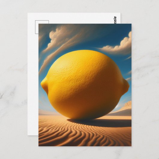 Giant Surreal Lemon Briefkaart (Voorkant / Achterkant)