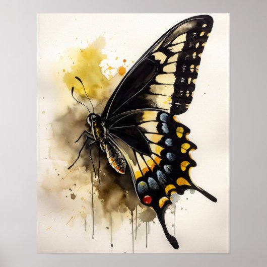 Giant Swallowtail Butterfly Art Print Poster (Voorkant)