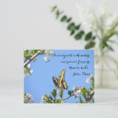 Giant Swallowtail Butterfly met John Muir Quote Briefkaart (Staand voorkant)