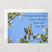 Giant Swallowtail Butterfly met John Muir Quote Briefkaart (Voorkant / Achterkant)