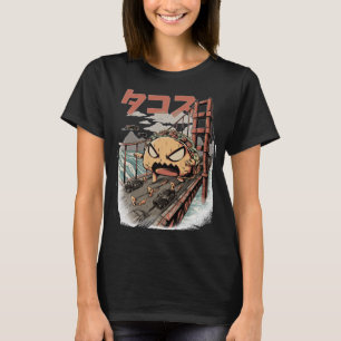 Giant Taco Monster Kaiju Mexican Food Kawaii Anime T-shirt