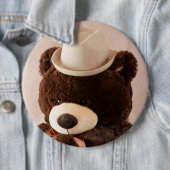 Giant Teddy Bear en Pet Ronde Button 6,0 Cm (In situ)