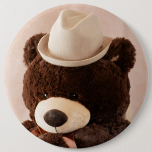 Giant Teddy Bear en Pet Ronde Button 6,0 Cm