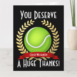 Giant Tennis Coach bedankt Black