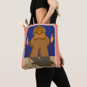 Giant Tiki Game Piece Cartoon Fun Design Tote Bag (Dichtbij)