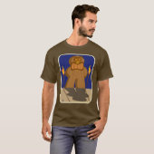 Giant Tiki Game Piece Cartoon Kunst T-shirt (Voorkant volledig)