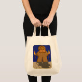 Giant Tiki Game Piece Cartoon Kunst Tote Bag (Voorkant (product))