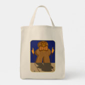 Giant Tiki Game Piece Cartoon Kunst Tote Bag (Achterkant)