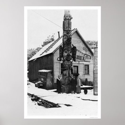 Giant Totem Ketchikan 1913 Poster (Voorkant)