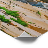Giant Tree Cliff - Natuur landschapskunst stijl Poster (Hoek)