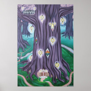 Giant Tree gemaakt van Amethyst Poster
