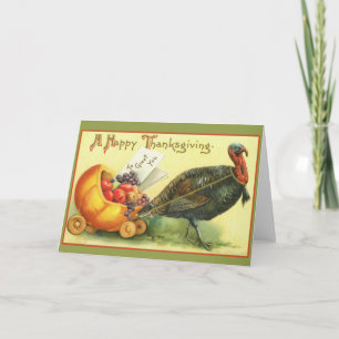 Giant Turkey  Thanksgiving art. Feestdagen Kaart