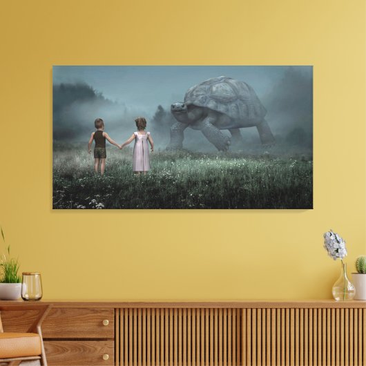 Giant Turtle Canvas Afdruk (Insitu (Woonkamer))