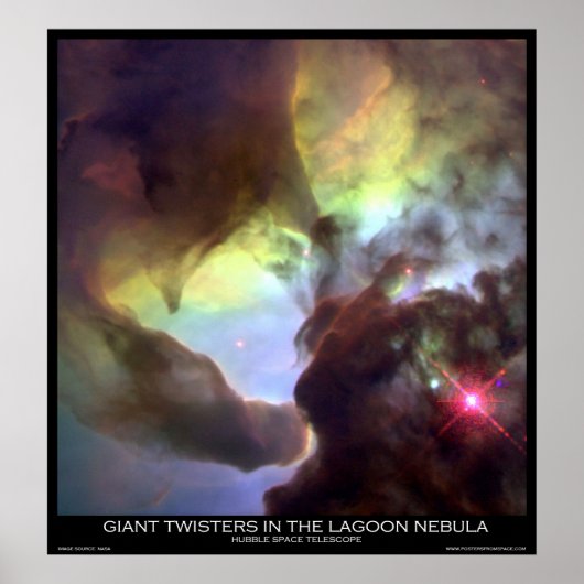 Giant Twisters in de lagune Nebula Poster (Voorkant)