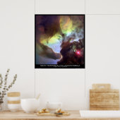 Giant Twisters in de lagune Nebula Poster (Keuken)