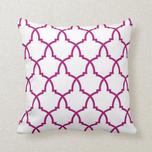 Giant Urn Plum Lattice met White Kussen