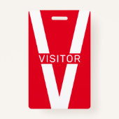 Giant V Letter-bezoekersbadge Badge (Voorkant)