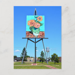 Giant Van Gogh's Sunflower Artwork, Goodland, KS Briefkaart