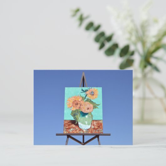 Giant Van Gogh's Sunflower Artwork, Goodland, KS Briefkaart (Staand voorkant)